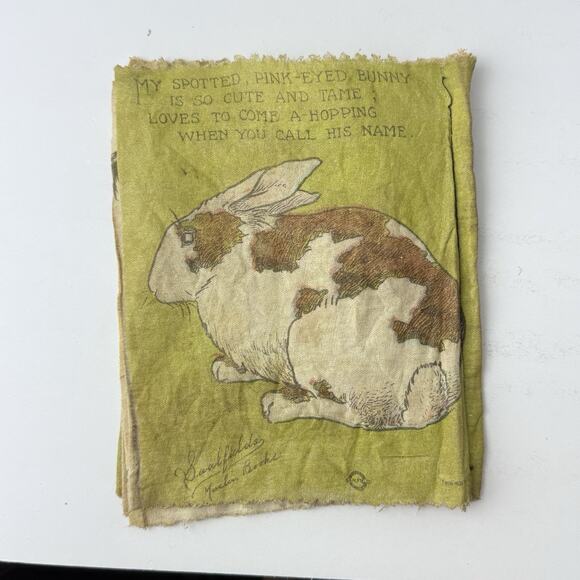 RARE Antique Saalfield Muslin Book "FOND PETS" 1928 Cloth Baby Book.‎ T63 - Picture 5 of 16